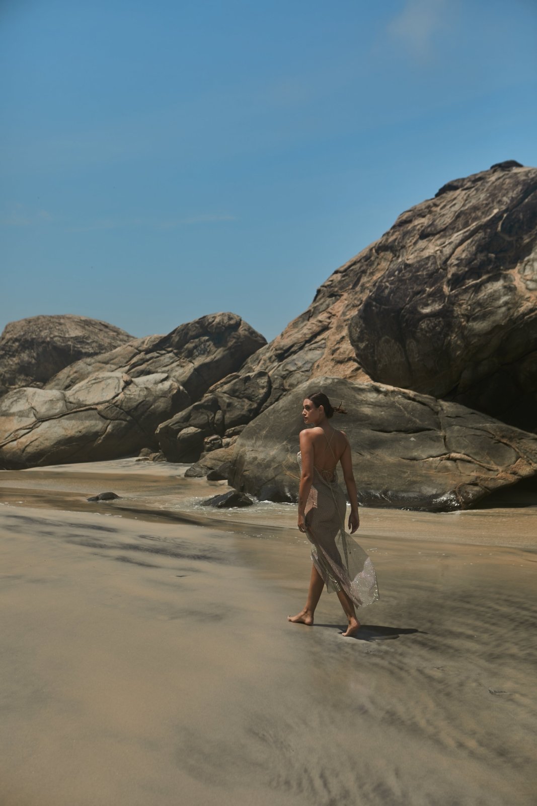 Vestido Crystal Longo Nude - Jungle Society
