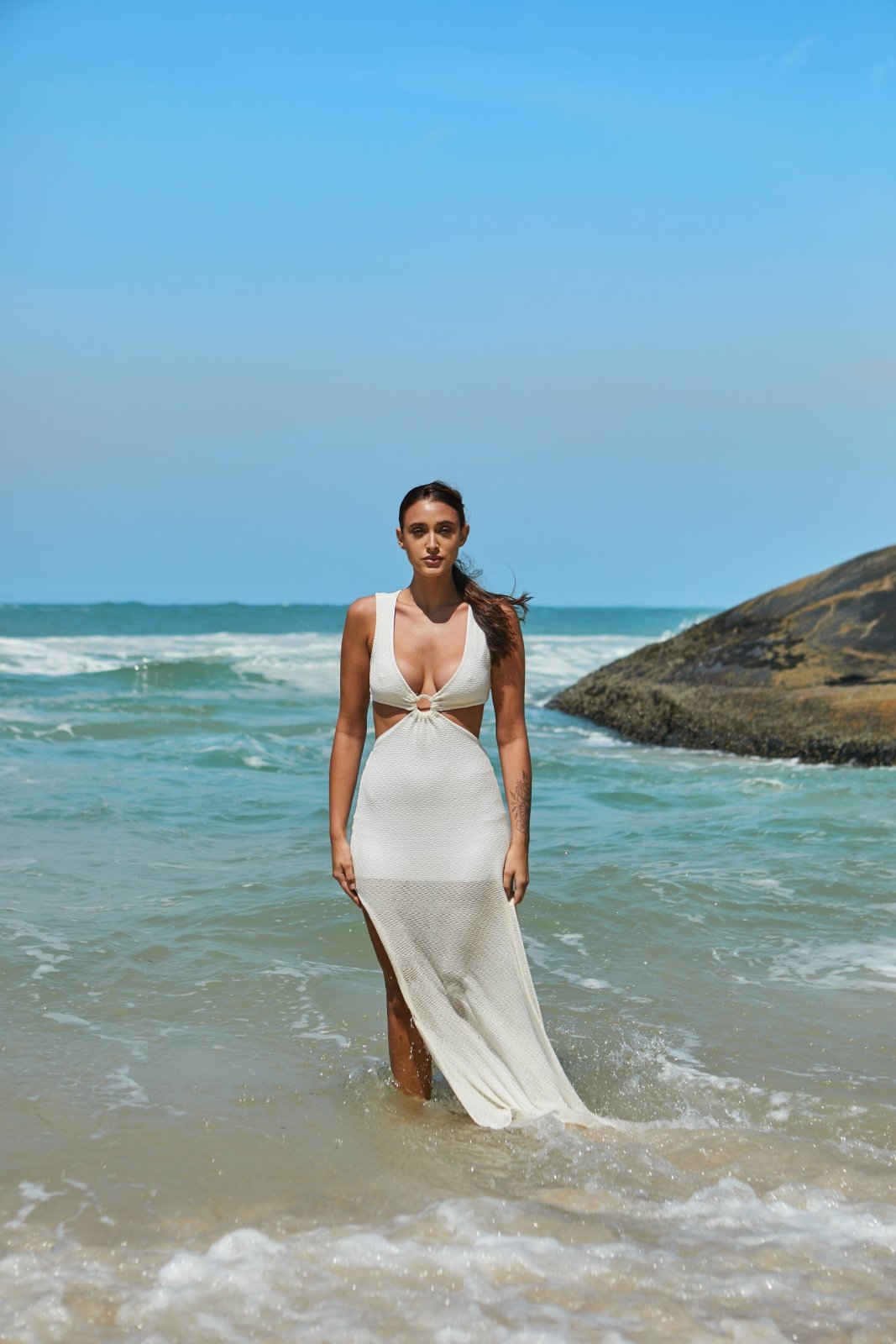 Vestido Medusa Crochet Off-White - Jungle Society