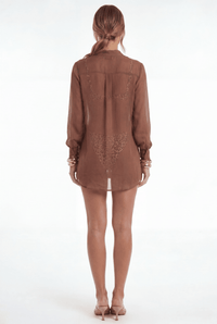 Camisa Transparente Marrom - Jungle Society