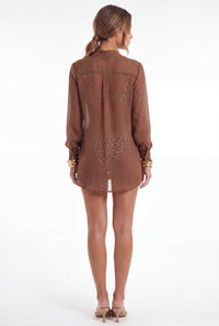 Camisa Transparente Marrom - Jungle Society