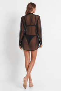 Camisa Transparente Preto - Jungle Society