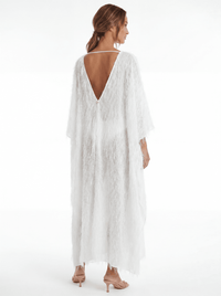 Kaftan Longo Fatima Branco - Jungle Society