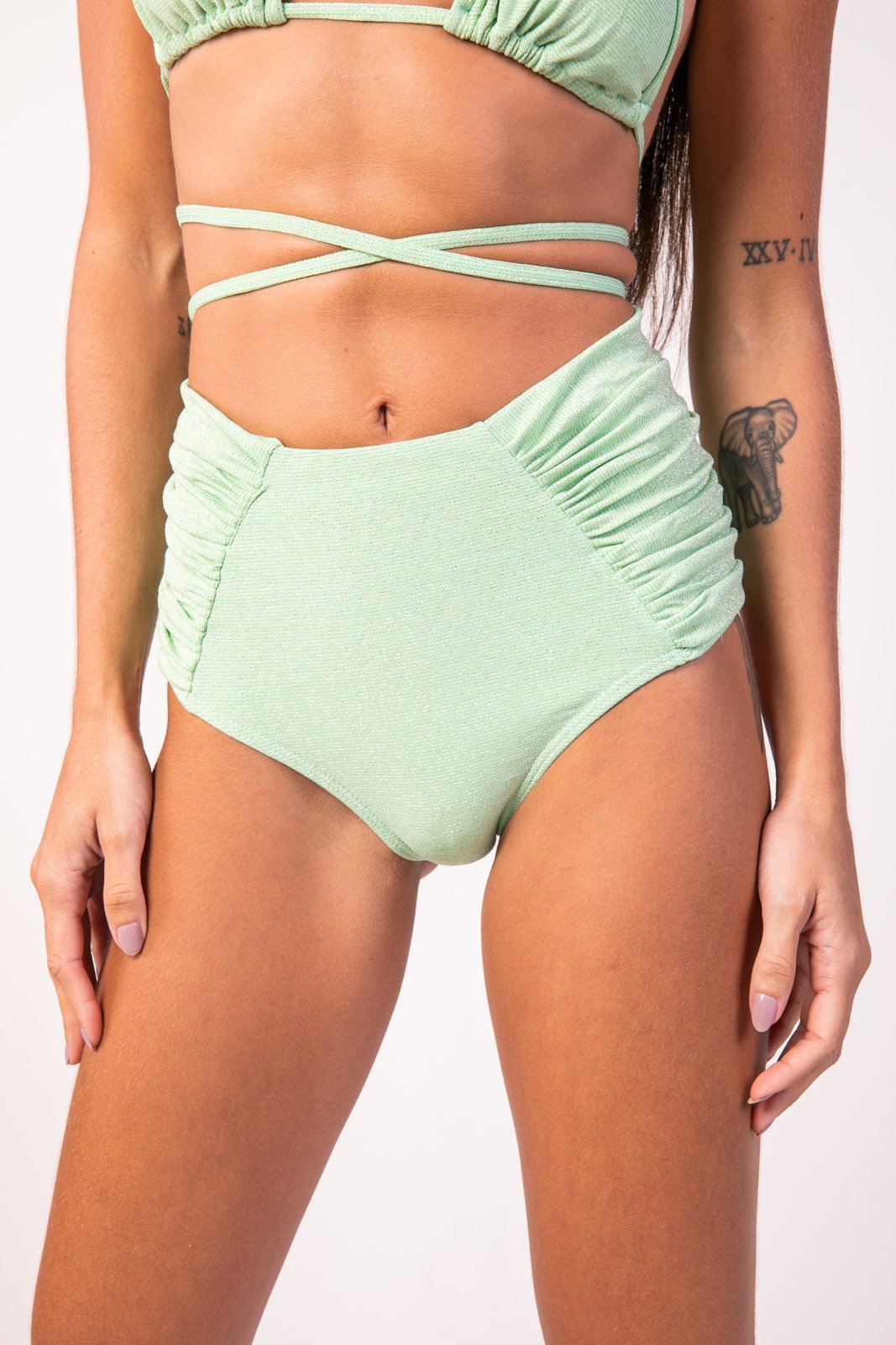 Hotpants Drapeada Golden Verde Claro - Jungle Society